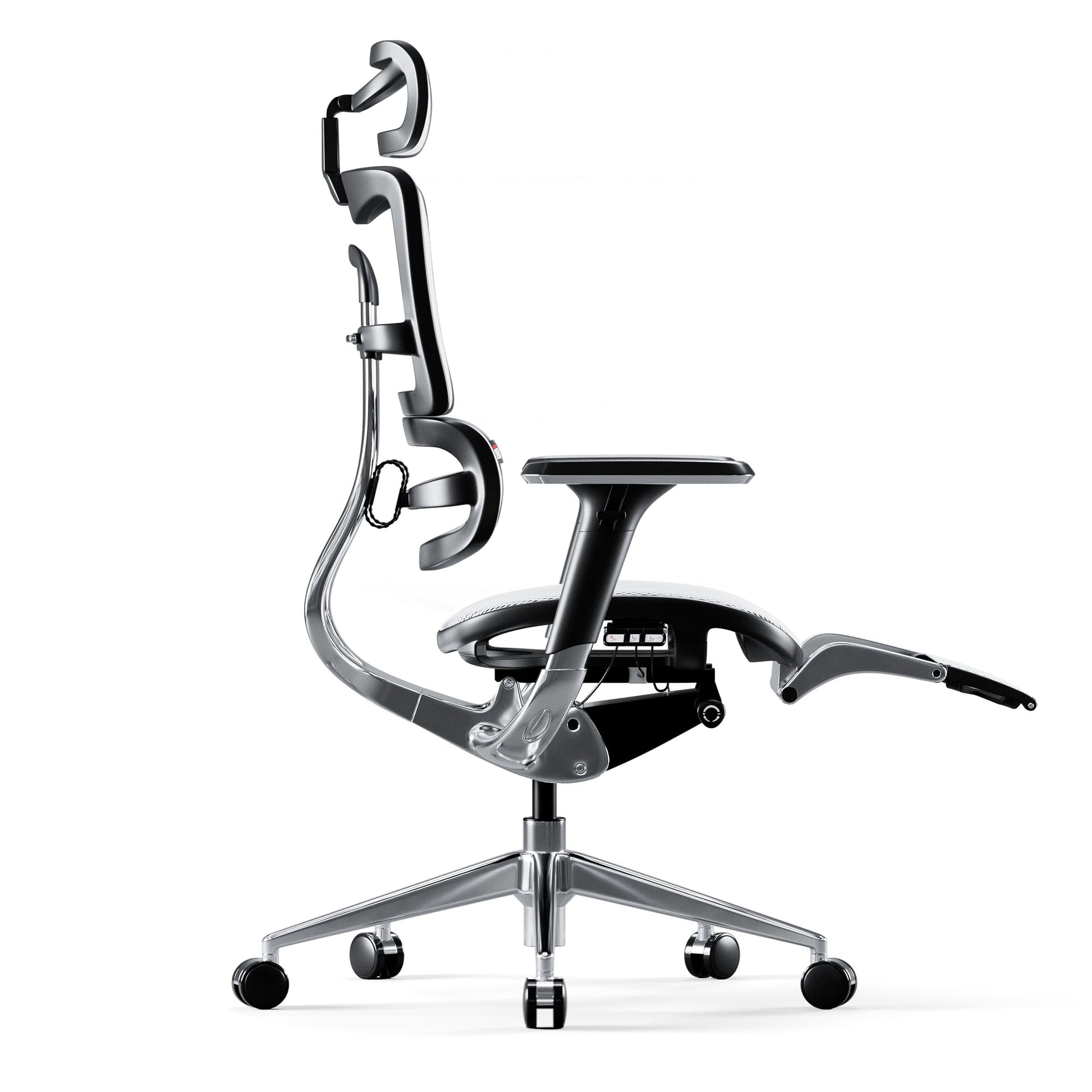 Krēsls V - Mas 128-138/68/50 cm melns/balts - N1 Home